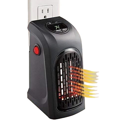 Plastic Handy Portable Heater - Color: Black