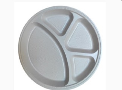 4 Compartment Plastic Disposable Plate - Application: Event And Parties Supply