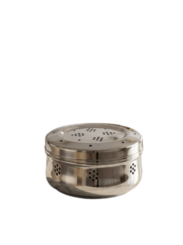 Steel Round Dibbi Dabba - Color: Silver