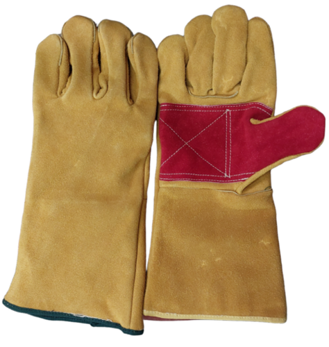 14 Inches Heavy Split Leather Tig/Mig Welding Gloves - Size: 14Inches
