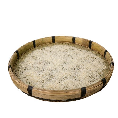 Tecksoi Biodegradable Wicker Chala Round Tray For Kitchen & Home - Color: Natural Wooden