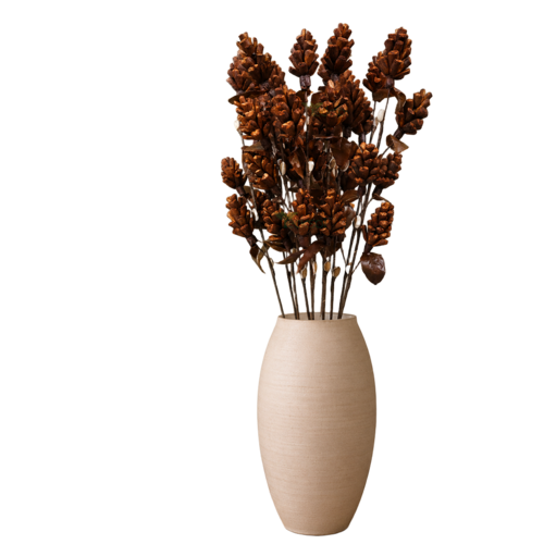 Tecksoi Brown Lattu Pine Sola Flower Sticks - Color: Natural