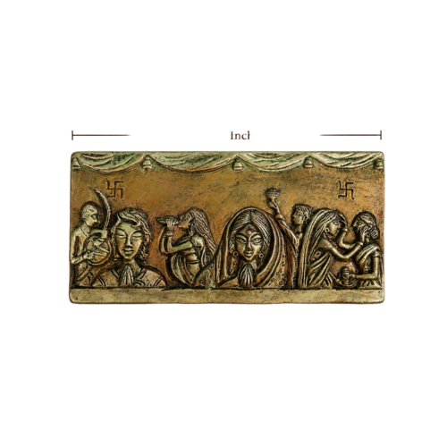 Tecksoi Bengal Heritage Terracotta Subha Bijaya Art Sculpture - Material: Treaccotta
