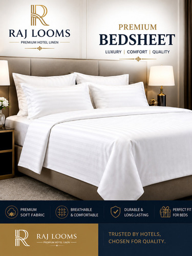 Double Bedsheet By Raj Loom's