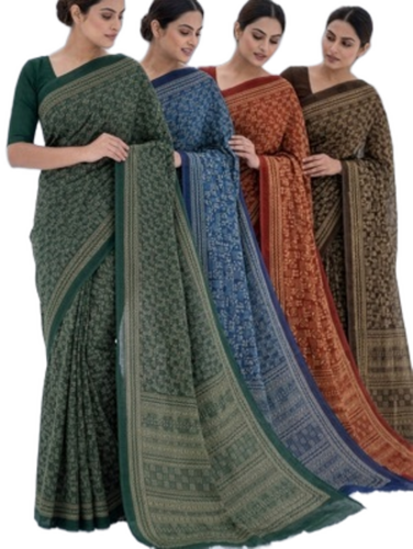 Rangoli Georgette Saree - Color: Deep Dark Colours