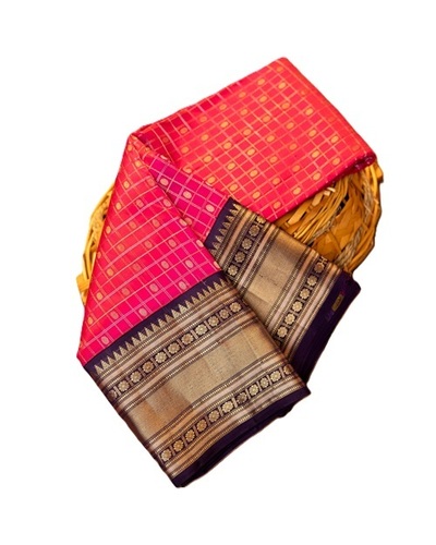 Elegant Pink Kanchipuram Silk Sarees