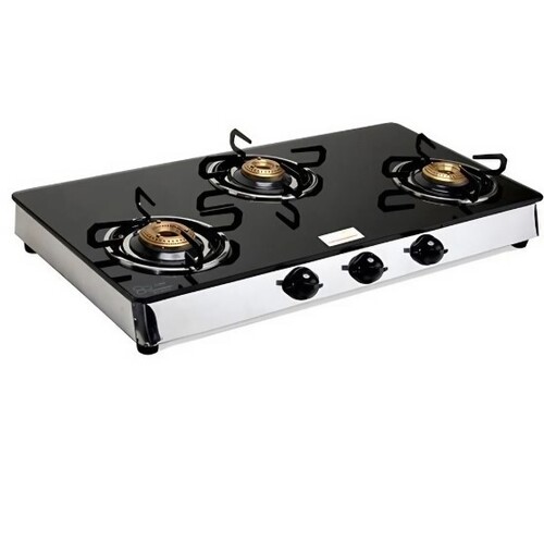 3 Burner Gas Stove - Features: Low Maintenance
