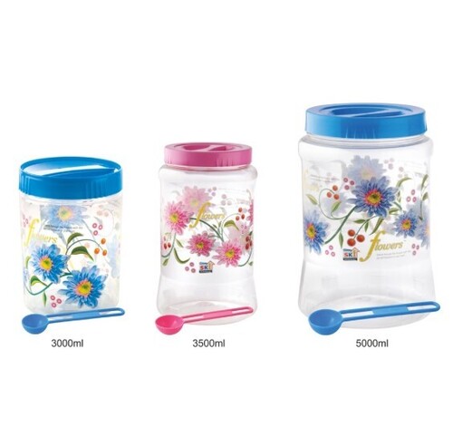 Plastic Jars Container - Color: Transparent