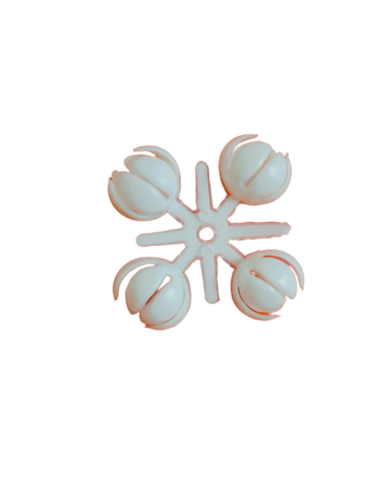 Decorative Plastic Flowers Bunch - Color: Off-White