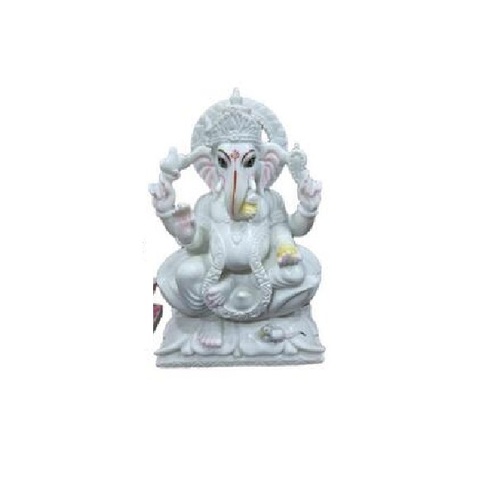 Ganesha Marble Statue - Color: White