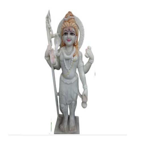 Marble Mahadev Ji Statue - Color: White