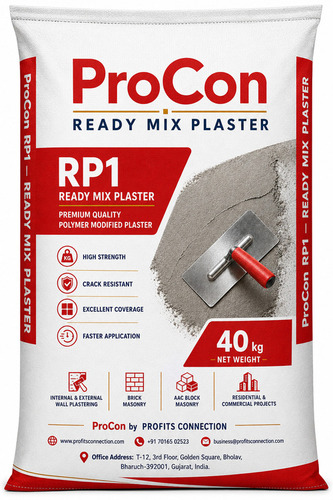 Procon Rp1 Ready Mix Plaster - Color: Greyish Granular Powder