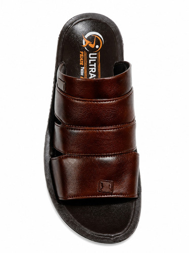 Pu Gents Slipper - Color: Black