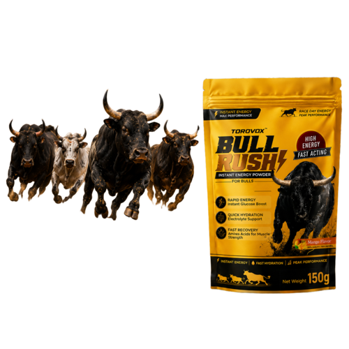 Genesisomega Torovox Bull Rush Instant Energy Powder For Bulls 150 Grms