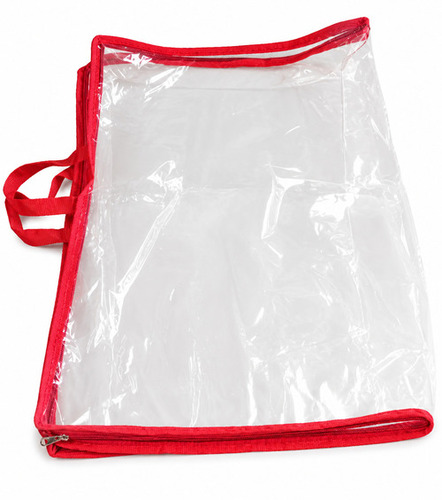 Zipper Silider Border Pvc Transparent Saree Cover