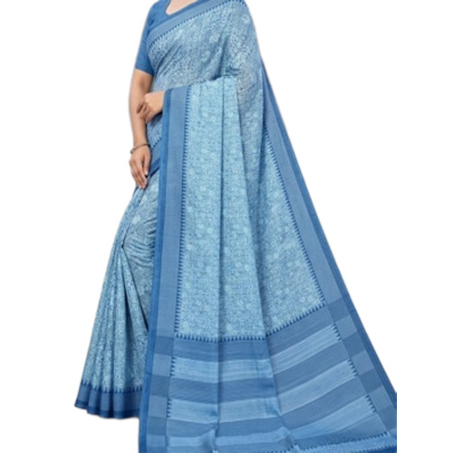 printed crepe saree