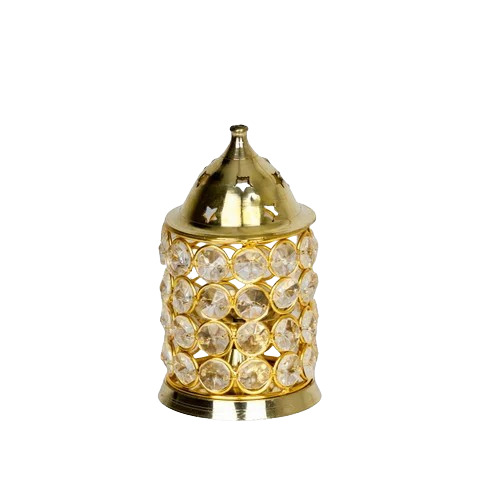 Brass Crystal Akhand Diya - Feature: Corrosion Resistant