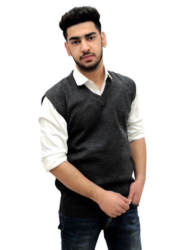 Corporate Men'S Sleeve Less Uniform Sweaters - Color: Grey