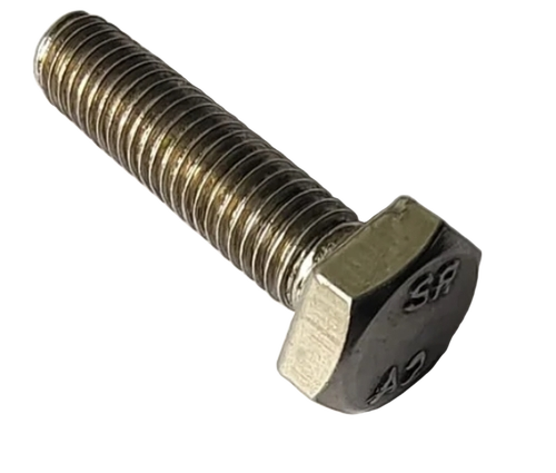 3 Inch Stainless Steel Hex Bolt - Color: Silver