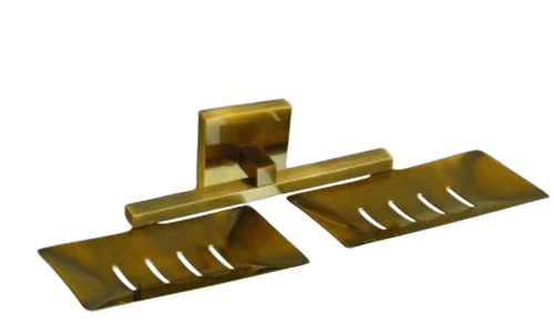 Brass Dual Shop Dish - Color: Golden