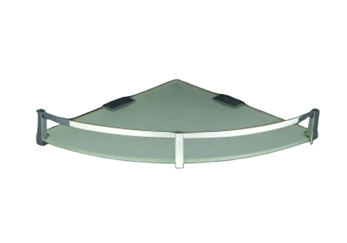 Brass Glass Corner Lite - Color: Silver
