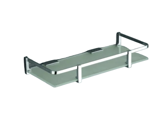 Brass Glass Shelf Lite - Color: Silver
