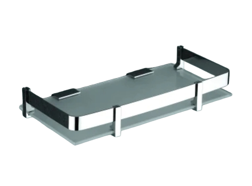 Brass Glass Shelf Medium - Color: Silver