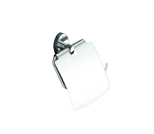 Brass Toilet Paper Holder With Lid - Color: Silver