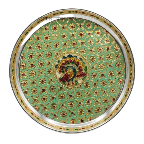 Meenakari Steel Plate
