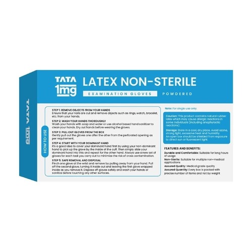 Smooth Delivery latex non sterile examination gloves powdered