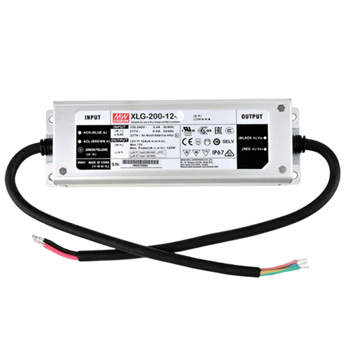 Xlg-200 Series 200w Constant Power Led Driver 12v/24v Ip67 6kv/4kv Lightning Protection Three-In-One Dimming Ac-Dc
