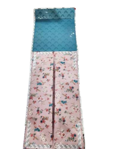 Teal Flower Uv Collapsible Box - Color: Multicolor