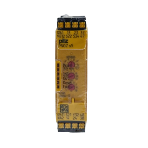 PILZ 751105 PNOZ S5 C 24VDC Safety Relay 2NO 2NO Time Delay DIN Rail