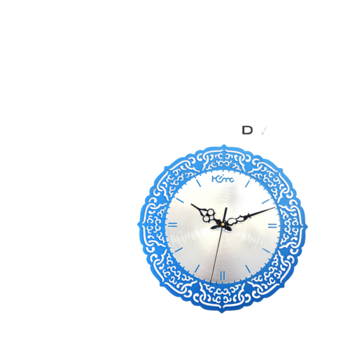 Blue & White Designer and Latest Stylish Metal Premium Wall Clock