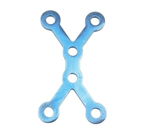 Orthopedic Titanium X Plate For Maxillofacial Surgery - Color: Silver