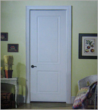TWO PANEL DOOR - Solid Wood, Various Dimensions, White | Durable, Insulated, Stylish, Easy Install, Classic Design