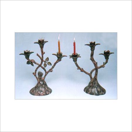 Brass Candle Stands - Lightweight Design, Attractive Finishing in Various Colors | Elegant and Versatile for Home Decor
