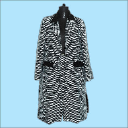 Black And White Winter Long Coat