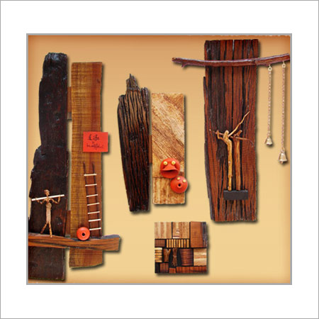 सजावटी वॉल हैंगिंग वुड म्यूरल