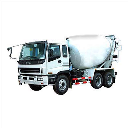 White Self Loading Concrete Mixer Truck