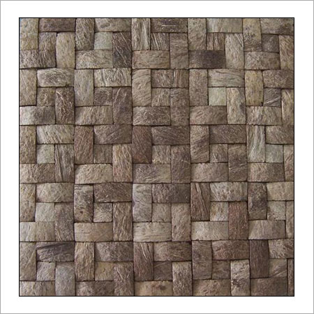 ब्राउन्स/टैन्स डिजाइनर नारियल मोज़ेक टाइल्स