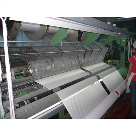 व्हाइट सिल्क वार्प निटिंग फैब्रिक