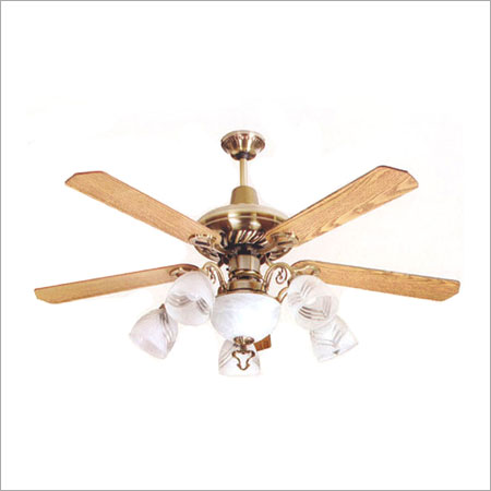 ब्रास कलर मेटैलिक सीलिंग लैंप फैन