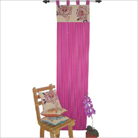 रंगे हुए सूती पर्दे