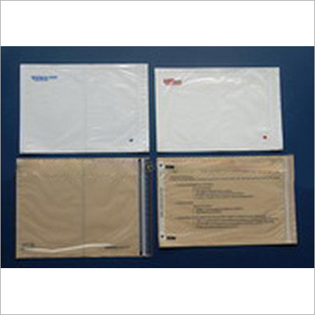 व्हाइट-ब्राउन सुपीरियर फिनिश कूरियर बैग