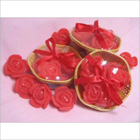 Red Color Floating Rose Candle Size: 5 Inch