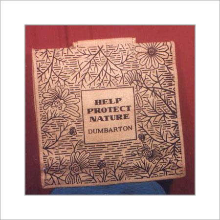 ब्राउन स्टाइलिश जूट शॉपिंग बैग