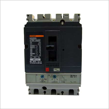 Black Accurately Designed Moulded Circuit Breaker