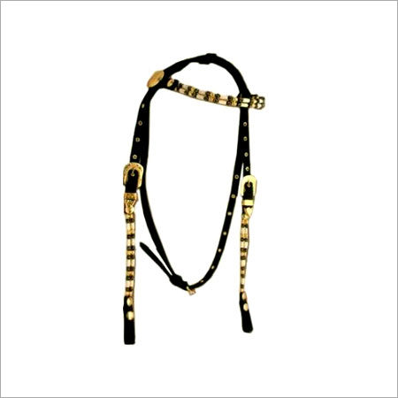 Black Light Weight Leather Horse Headstall