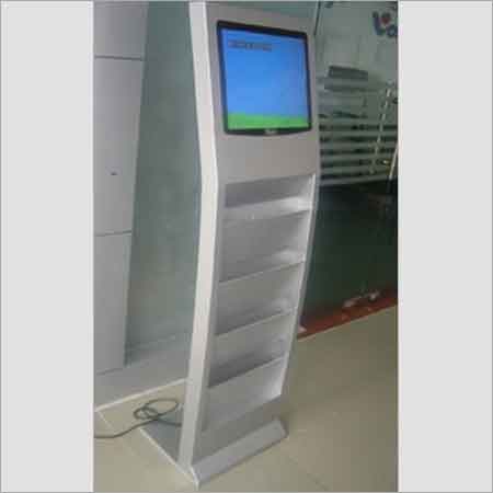 Silver Lcd Floor Standing Advertising Player